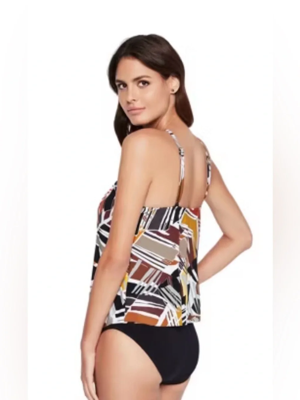 Magicsuit Leaf through Angelika Necklace Tankini Swimsuit Top size 14